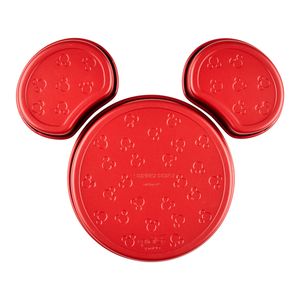 Molde para hornear carita de Mickey. Acero con antiadherente. Farberware rojo
