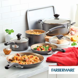 Batería 15Pzs, antiad. DiamondMax® gris pewter, Cookstar Farberware